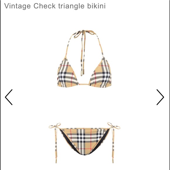 burberry swimsuit gold